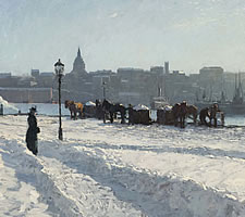 Alfred Bergström, Winter Scene, Stockholm, 1899.